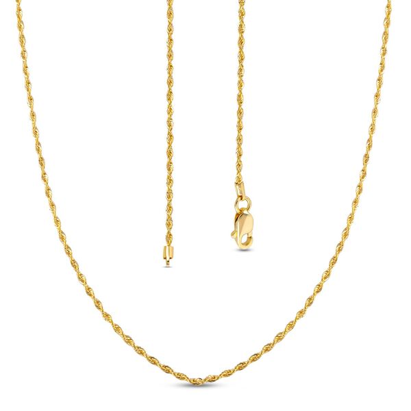 ILIANA - Diamantschliff Kordelkette, ca. 50 cm, 750 Gold image number 6