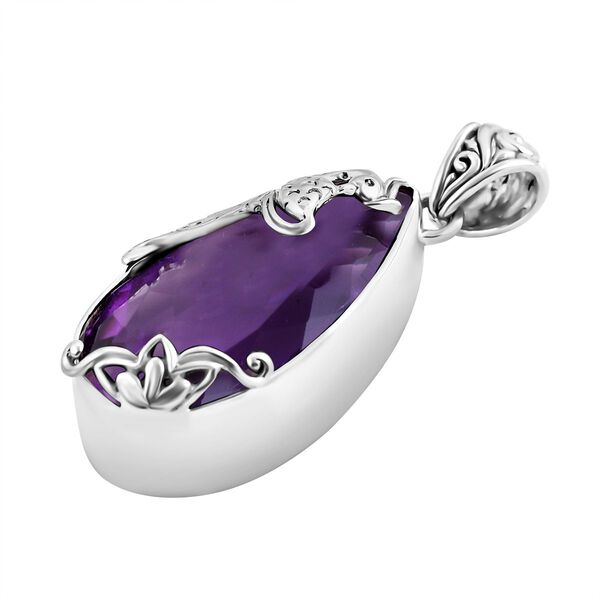 Royal Bali - Rose De France Amethyst Anhänger, 925 Silber, ca. 30.50 ct image number 3
