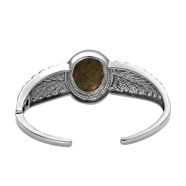 Unakite Armreif ca. 19 cm Edelstahl ca. 22,67 ct. image number 4