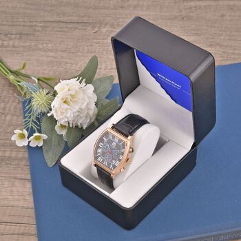 Wei&szlig;er Kristall Uhren 9.75 cm Reiner Edelstahl IP Rosa Plattierung