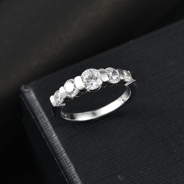 J Francis gefertigt mit SWAROVSKI- Swarovski Zirkonia Ring, 925 Silber rhodiniert image number 2