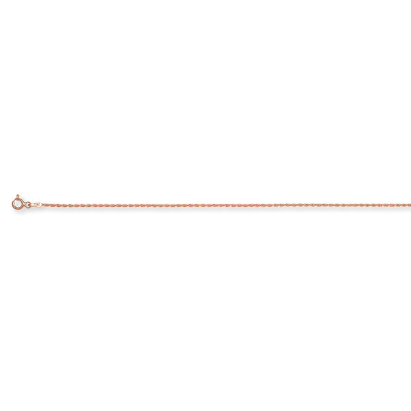 Italienische Kordelkette, ca. 50 cm, 925 Silber ros&eacute;vergoldet ca. 3,56g