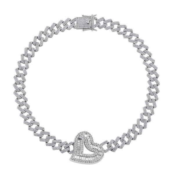 Wei&szlig;er Kristall Halskette ca. 50 cm Standard image number 3