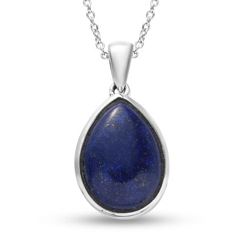 Lapislazuli Anhänger mit Kette ca. 11,33 ct image number 0