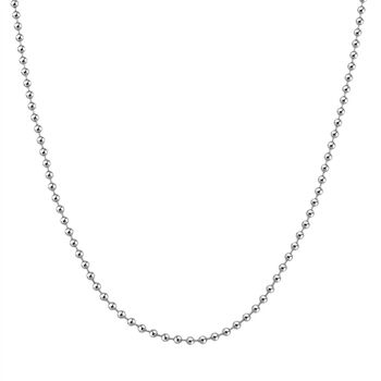Designer-inspiriert Kugel Halskette ca. 50 cm, 316L Edelstahl ca. 8,00g, Silberfarben