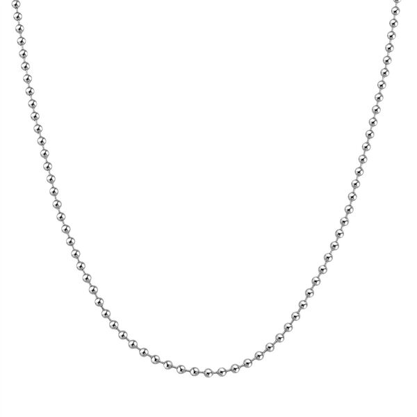 Designer-inspiriert Kugel Halskette ca. 50 cm, 316L Edelstahl ca. 8,00g, Silberfarben