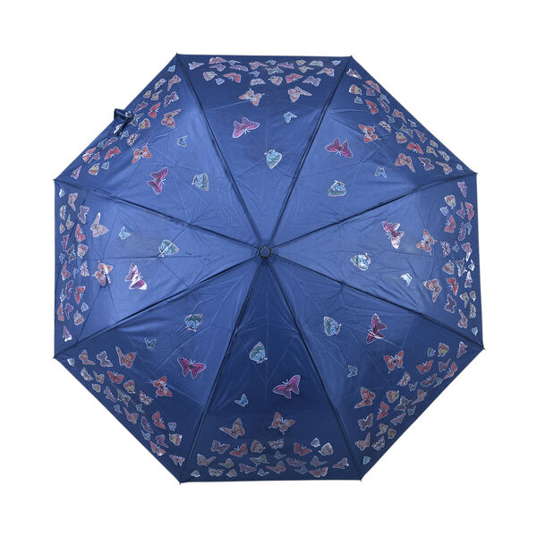 Farbwechsel-Regenschirm, Schmetterling, Dunkelblau image number 2