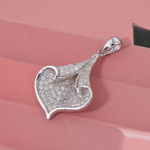 Lustro Stella Weißer Zirkonia Anhänger 925 Silber rhodiniert image number 1