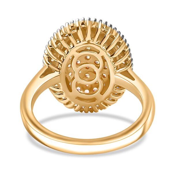 AAA Padparadscha Saphir und Diamant Ring - 1,03 ct. image number 5