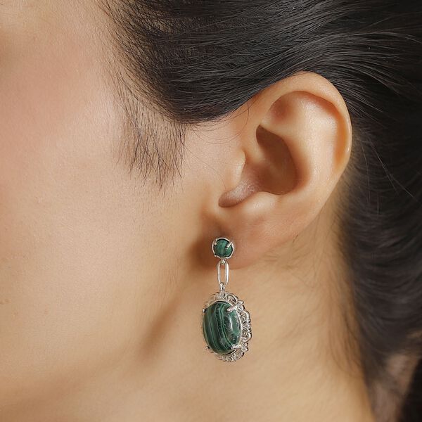 Malachit Ohrringe - 18,61 ct. image number 2