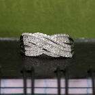 Diamant Cluster Ring 925 Silber Platin-Überzug image number 1
