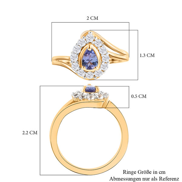 Tansanit und Zirkon-Ring - 0,94 ct. image number 7