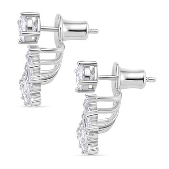 Moissanit Ohrringe 925 Silber rhodiniert ca. 1.59 ct