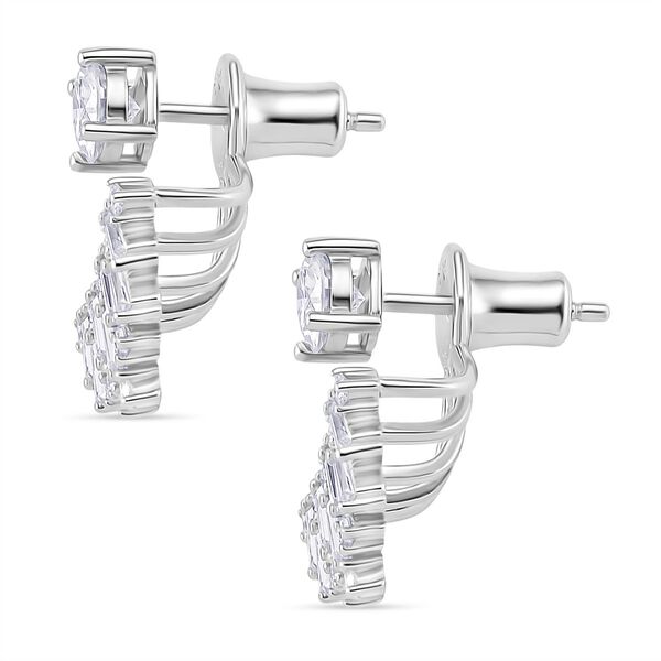 Moissanit Ohrringe 925 Silber rhodiniert ca. 1.59 ct image number 4