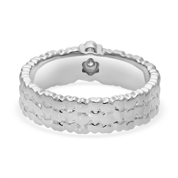 LUXURIANT SI-GH Labor Diamant Ring mit Herzmotiven, 925 Silber rhodiniert - 0,25 ct. image number 4