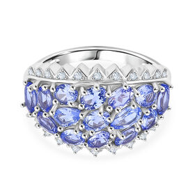 D'Joy Tansanit Ring 925 Silber rhodiniert (Größe 17.00) ca. 2,90 ct