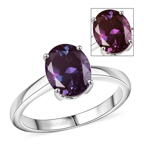 AAA Lab Grown Alexandrite Ring 417 Gold (Größe 18.00) ca. 2,38 ct image number 0