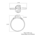 Handgearbeiteter Polki Diamant Solitär Ring 925 Silber Platin-Überzug image number 4