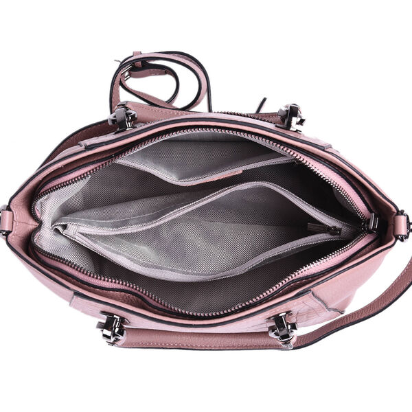 Crossbody-Tasche aus 100% Leder, Rosa image number 5