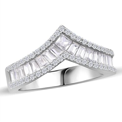 LUSTRO STELLA -Weißer Zirkonia Ring 925 Silber rhodiniert (Größe 19.00) image number 0