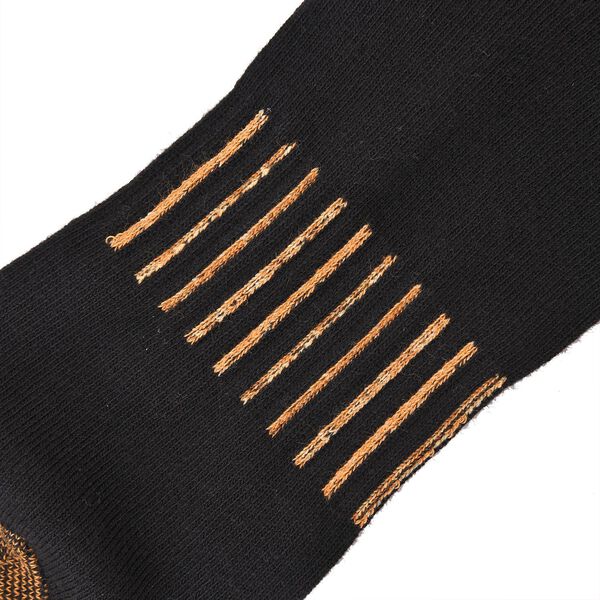 2er-Set Kupferfaser-Kompressions-Strumpfe, Antibakteriell und Anti-Geruch, L/XL (41-45), Schwarz und braun image number 3