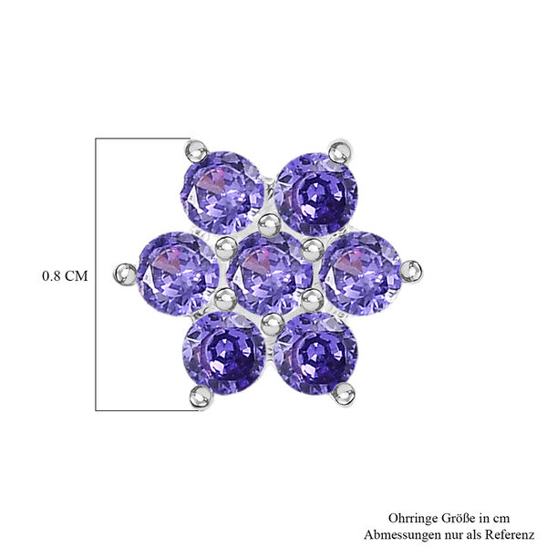 LUSTRO STELLA blaue Zirkonia Ohrringe image number 4