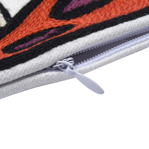 Kissenbezug mit Picasso-inspirierter Stickerei, 100% Baumwolle, 43x43cm, Gesichter image number 4