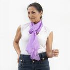 100% natürlicher Satin Seiden Schal, 48x160 cm, Lavendel