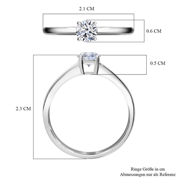 LUXURIANT IGI zertifizierter D-IF Labor Diamant Ring in 950 Platin - 1 ct. image number 5