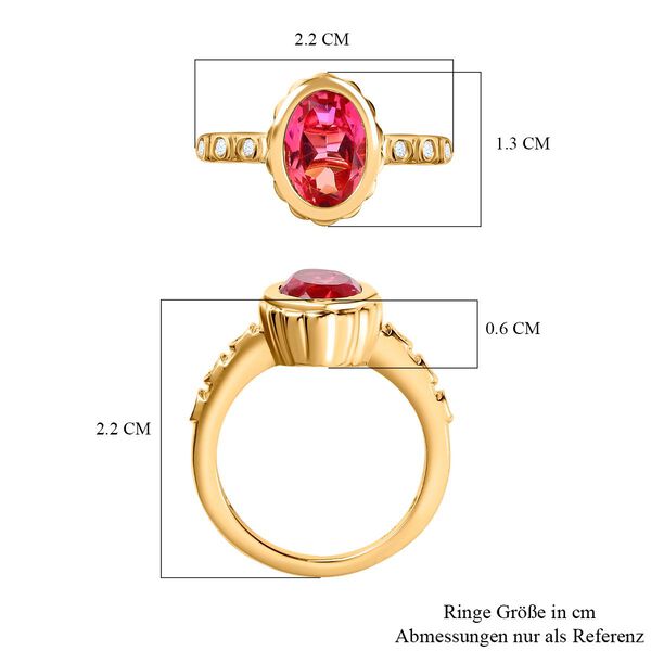 Sunset Triplett Quarz und Zirkon Ring - 2,59 ct. image number 7