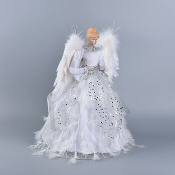 Weihnachtsengel, H&ouml;he 40 cm, Silber&nbsp;