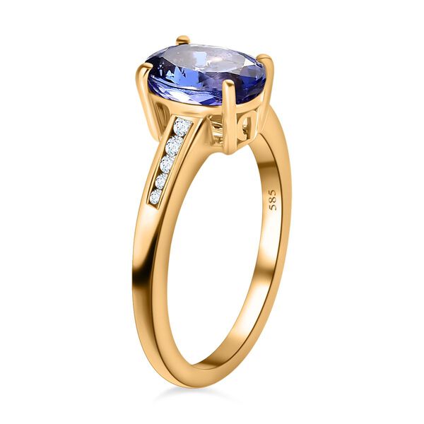 AAA Tansanit und Diamant Ring in 585 Gold -1,94 ct. image number 5