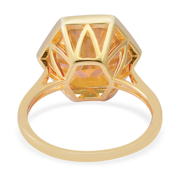 LUSTRO STELLA Gelber Zirkonia Ring 925 Silber vergoldet  ca. 11,99 ct image number 4