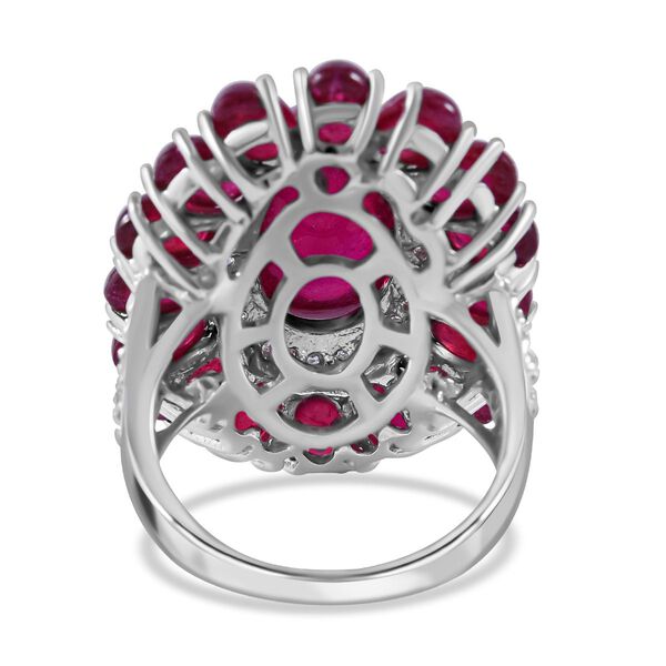 Afrikanischer Rubin (Fissure gef&uuml;llt) Ring 925 Silber rhodiniert (Gr&ouml;&szlig;e 17.00) ca. 22,03 ct image number 3