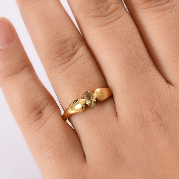 AA Nat&uuml;rlicher goldener Tansanit Ring - 0,42 ct. image number 2