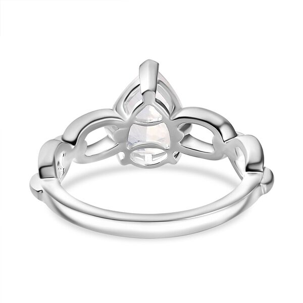 Regenbogen Mondstein Ring 925 Silber (Größe 21.00) ca. 1,59 ct image number 7