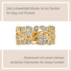 ALLORO vergoldeter Silberring mit Diamantakzenten image number 6
