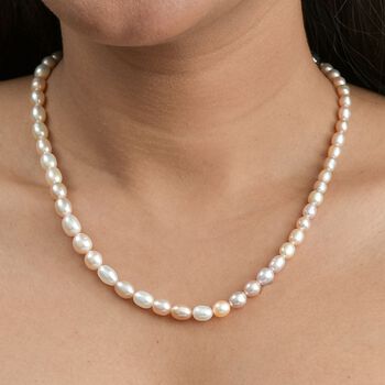 D'Joy AAA mehrfarbige S&uuml;&szlig;wasserperle 45cm Halskette