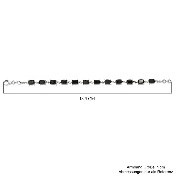 Elite Shungit Armband ca. 19 cm 925 Silber platiniert ca. 6,70 ct image number 5