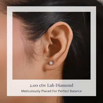 LUXURIANT I2 Labor Diamant Ohrringe, 925 Silber rhodiniert - 0,20 ct.