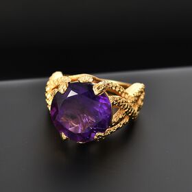 Afrikanischer Amethyst Ring Messing (Größe 17.00) ca. 9,76 ct