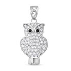 Lustro Stella - Schwarzer und weißer Zirkonia-Anhänger, 925 Silber rhodiniert ca. 0,81 ct