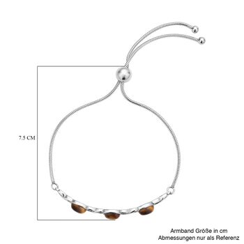 Gelbes Tigerauge Armband, ca. 15.25 cm, Edelstahl ca. 6.00 ct