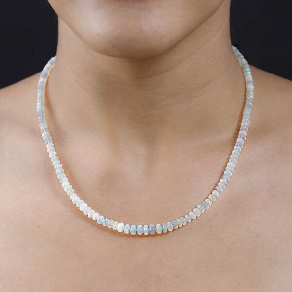 LUXORO AAA natürliche, äthiopische Welo Opal-Halskette, 45 cm - 48,75 ct. image number 5