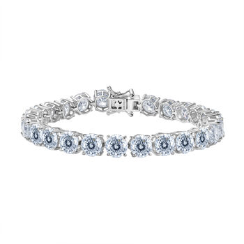 D'Joy Moissanit 19cm Armband, 925 Silber rhodiniert - 31,80 ct.