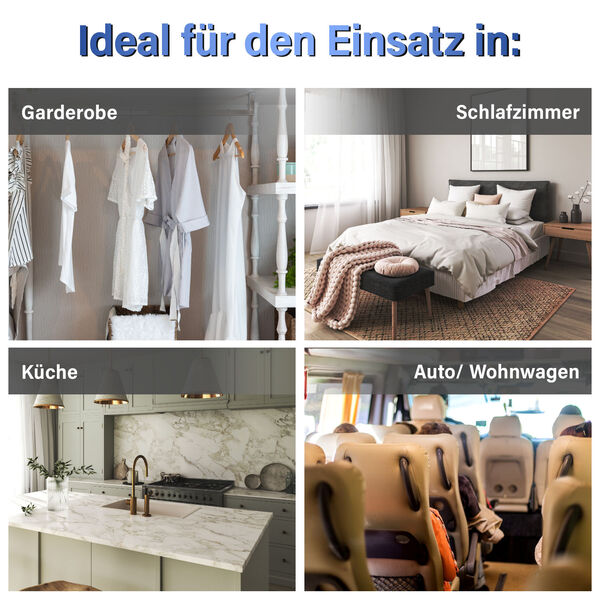 Homesmart: 10er Set, H&auml;ngende Luftentfeuchterbeutel, Zitrone image number 4