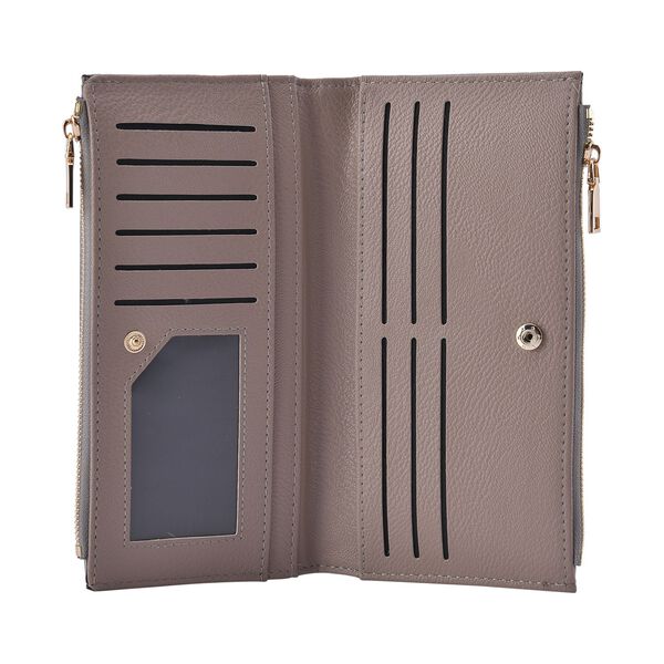 Brieftasche aus Kunstleder mit RFID Schutz, 19x19,5 cm, Bronze image number 4