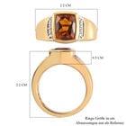 Madeira Citrin und Zirkon Ring 925 Silber vergoldet (Größe 17.00) ca. 2,03 ct image number 6