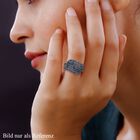 Blauer Diamant-Ring, 925 Silber platiniert  ca. 1,00 ct image number 2