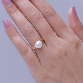 EVER TRUE S&uuml;&szlig;wasser Perle (9-9.5 mm) Ring 950 Kupfer (Gr&ouml;&szlig;e 17.00)